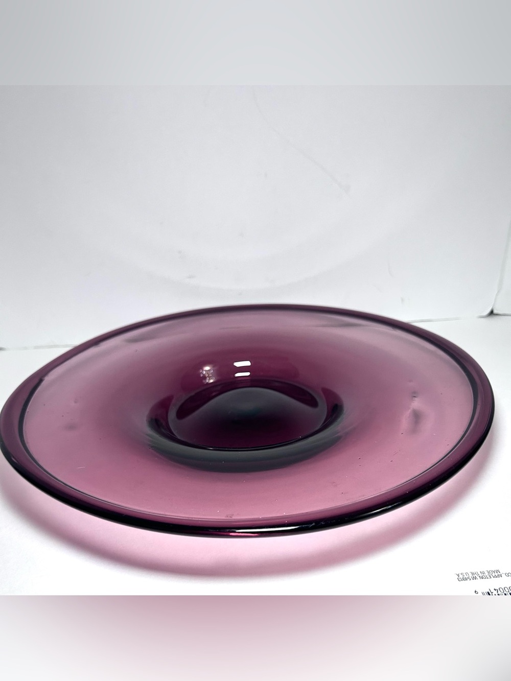 Vintage Amethyst Purple Art Glass Bowl Centerpiece